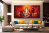Modern ganesha painting large ganesh painting W008L