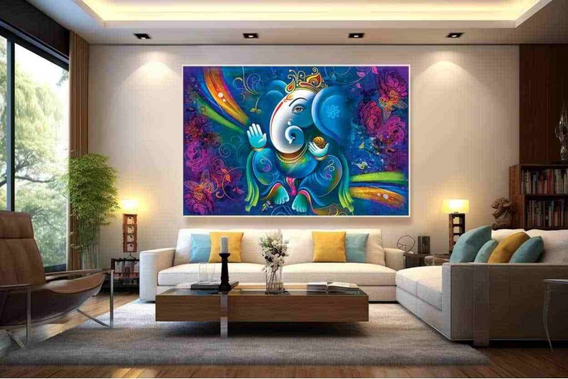 21 Best ganapati bappa painting on canvas for home vastu p11