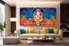 Modern ganesha painting large ganesh painting W013L