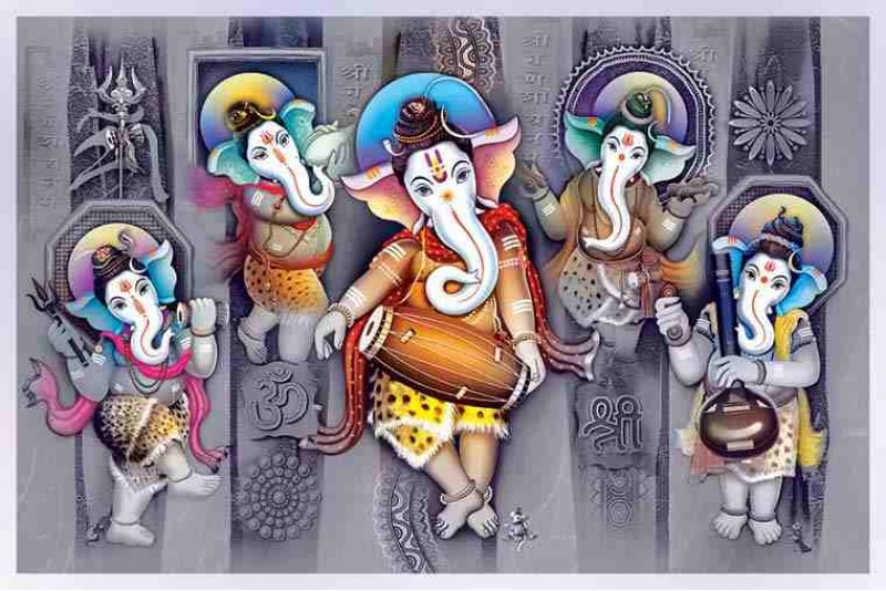 21 Best ganapati bappa painting on canvas for home vastu p14L