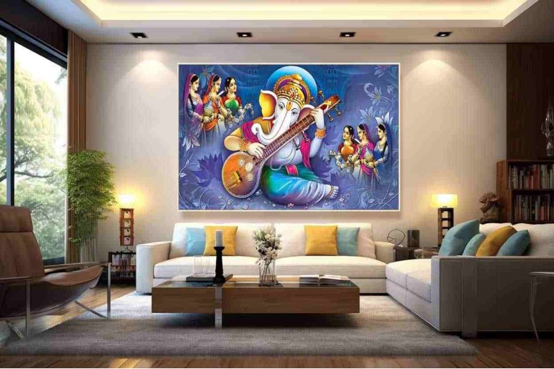 21 Best ganapati bappa painting on canvas for home vastu p16