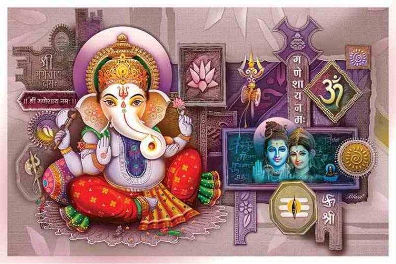 21 Best ganapati bappa painting on canvas for home vastu p17