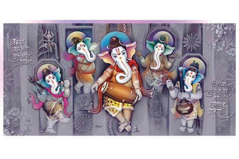 Modern ganesha painting lord ganesh art and painting wallpaper L