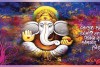 Lord ganesha painting on canvas cute ganesha W024