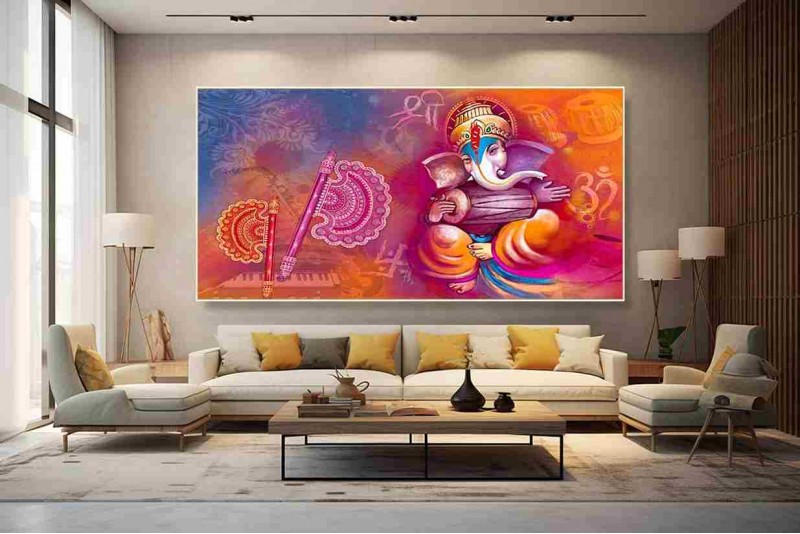 Modern ganesha painting large ganesh painting W025L