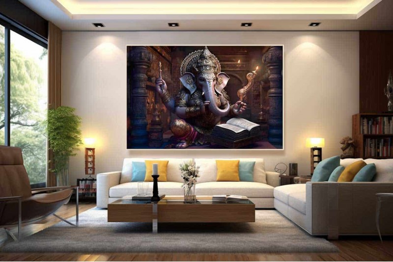 ganesh painting lord ganesha hyper realistic digital art painting