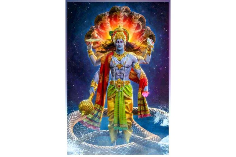 lord vishnu narayan satyanarayan bhagwan painting S