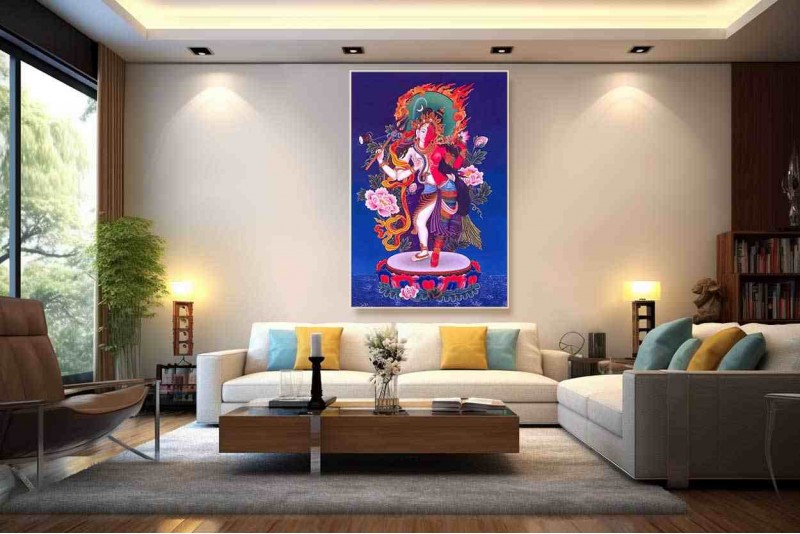 Best ardhanarishvara painting on canvas shiva shakti M