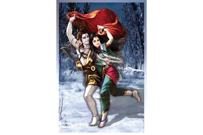 Lord Shiva painting Shiv Parvati Painting Best Canvas 908