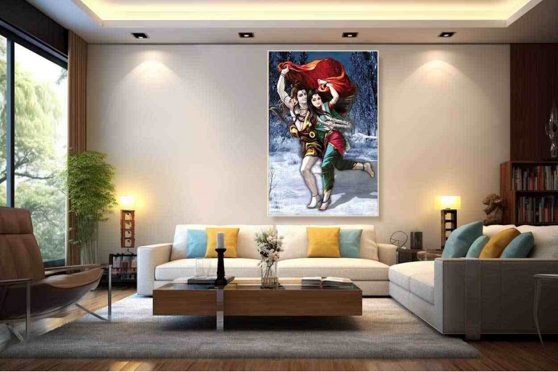 Lord Shiva painting Shiv Parvati Painting Best Canvas 908