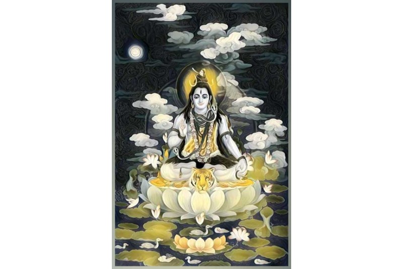 Best lord shiva painting On Canvas shiva traditional painting 912