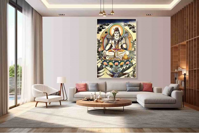 Best lord shiva painting On Canvas shiva traditional painting 913