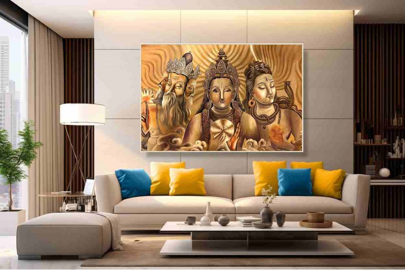 21 Best Brahma Vishnu Mahesh Painting On Canvas