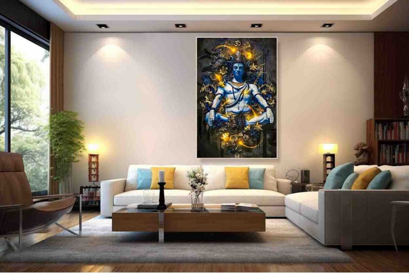 lord shiva mahadev bholenath hd image painting on canvas