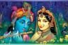 21 Beautiful Radha Krishna Painting On Canvas HD wall canvas