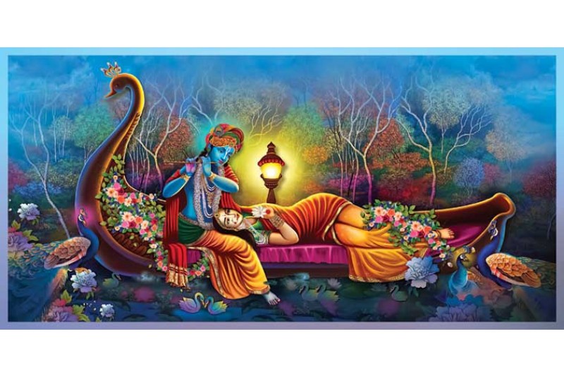 21 Best Radha Krishna Painting On Canvas HD image wall art