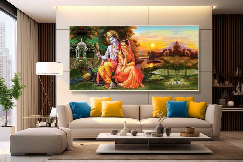 21 Best Radha Krishna Painting On Canvas HD images painting