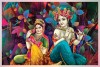 Beautiful Radha Krishna Painting for Living Room L