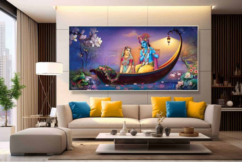 Best Radha Krishna Painting On Canvas HD images