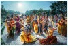 Beautiful Radha Krishna Rasleela Painting Divine Dance  