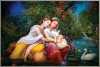 0232 Beautiful Radha Krishna Painting on Canvas Best Of HD L