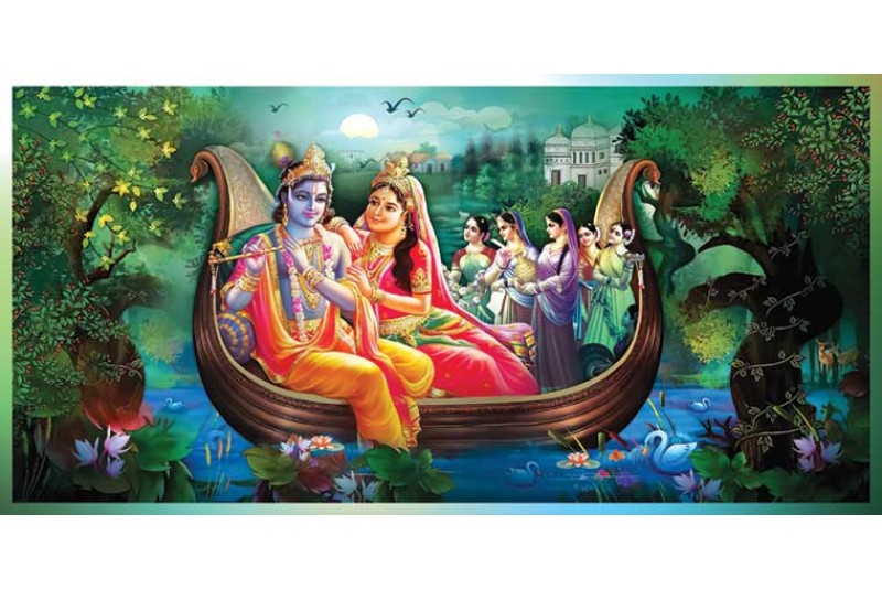 21 Beautiful Radha Krishna Painting On Canvas KR020