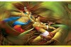 Beautiful Radha Krishna Painting On Canvas HD wall canvas 19L