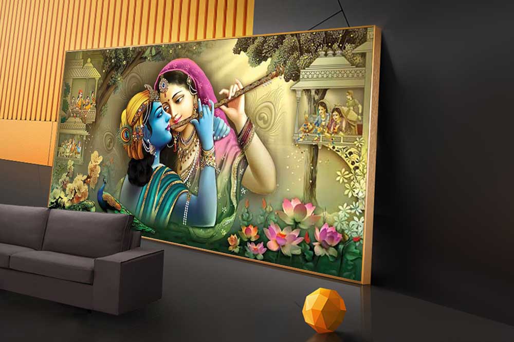21 Famous Radha Krishna Painting On Canvas HD image M