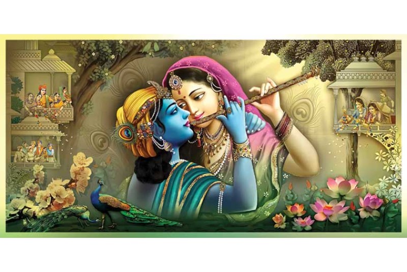 21 Famous Radha Krishna Painting On Canvas HD image M