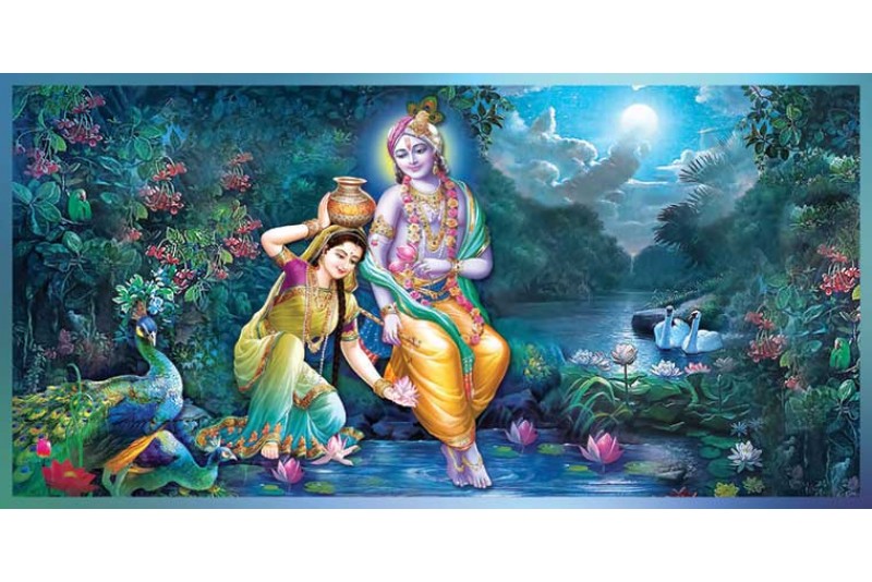 21 Beautiful Radha Krishna Painting On Canvas KR025