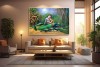 0244 Beautiful Radha Krishna Painting On Canvas HD image