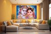 0235 Beautiful Radha Krishna Painting On Canvas HD image