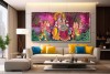 21 Beautiful Radha Krishna Painting On Canvas KR029L