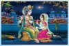 Beautiful meenakari painting of radha krishna 003L