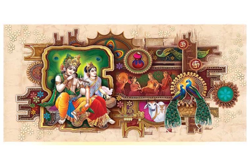 21 Beautiful Radha Krishna Painting On Canvas KR031L