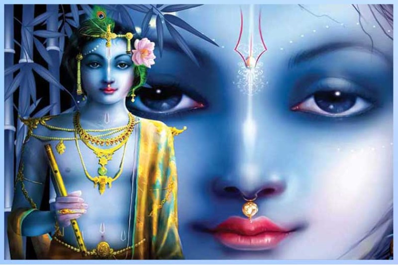 0236 Beautiful Shri Krishna Painting On Canvas HD image L