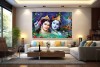 0237 Beautiful Radha Krishna Painting On Canvas HD image
