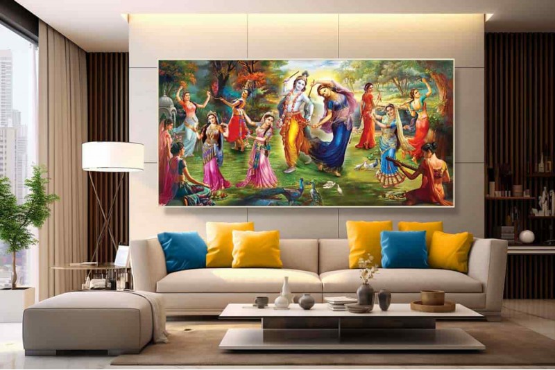 21 Best Radha Krishna Painting On Canvas HD images wall art 3