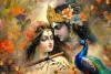 Best abstract Radha Krishna Painting on canvas for living room