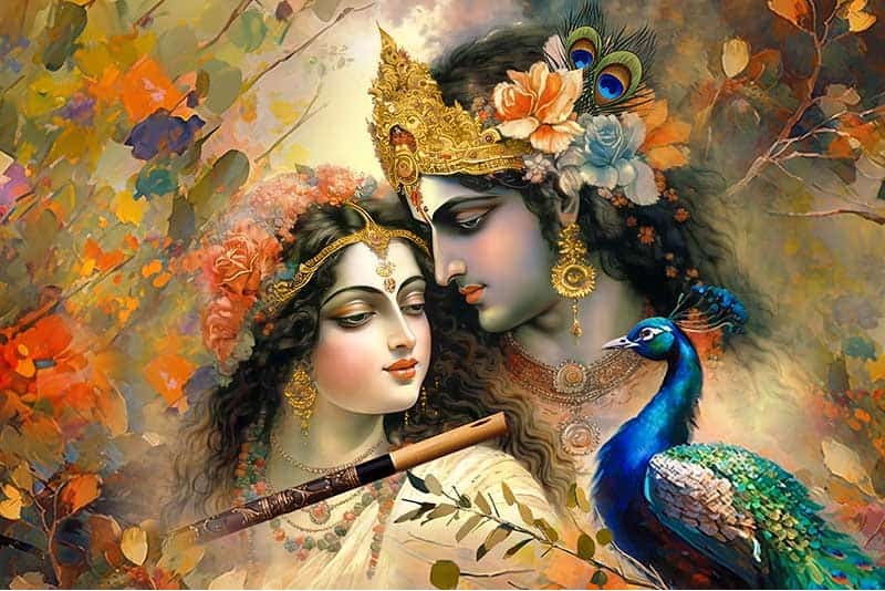 Beautiful Radha Krishna Painting on Canvas Best Of HD 