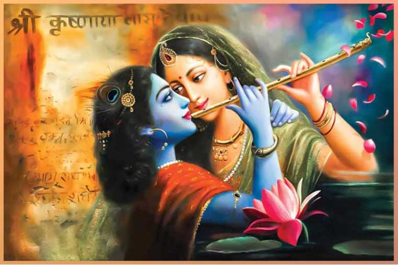 Best Radha Krishna Painting decorative large size canvas 055L