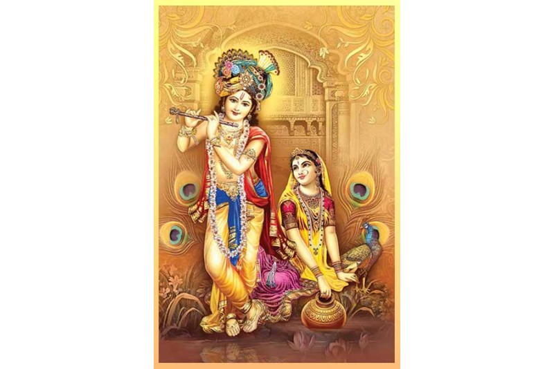 0239 Beautiful Radha Krishna Painting On Canvas HD image L