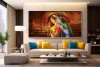 Beautiful Radha Krishna Painting On Canvas HD wall canvas 017L