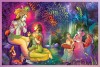 Beautiful meenakari painting of radha krishna 004L