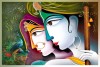 014 Abstract Radha Krishna painting wall canvas home vastu S