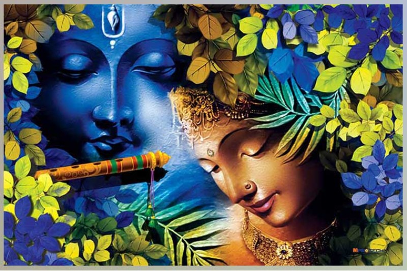 Best Radha Krishna painting on canvas BKR2160