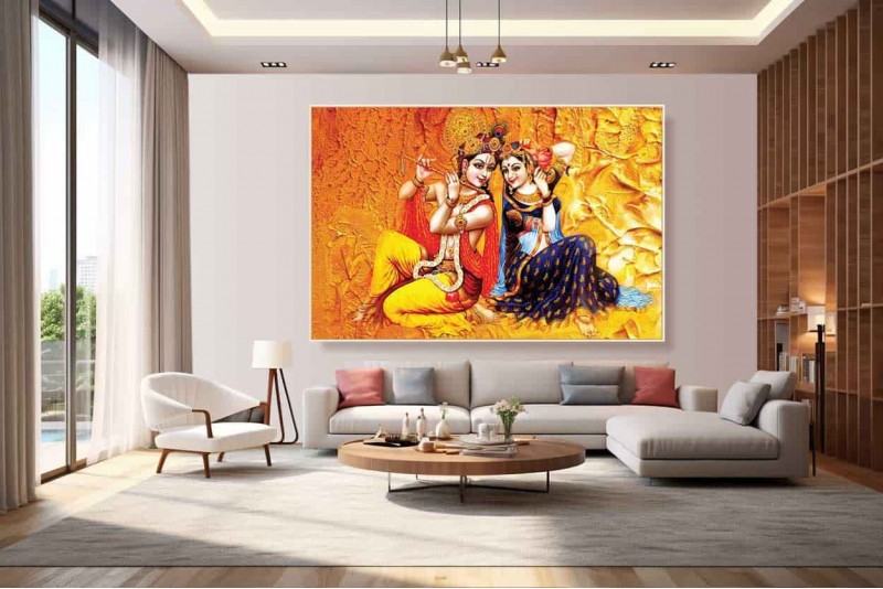 2020 Beautiful Radha Krishna Painting for living room L