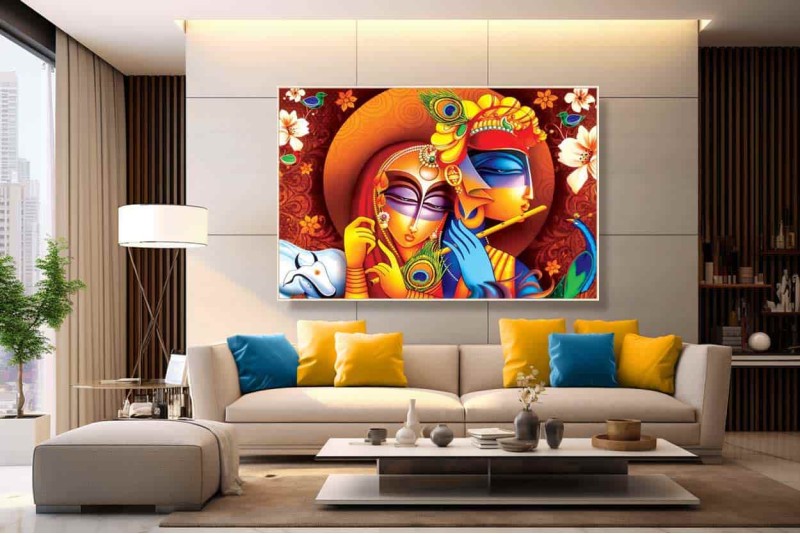 002 Beautiful Radha Krishna Painting for Living Room CA15