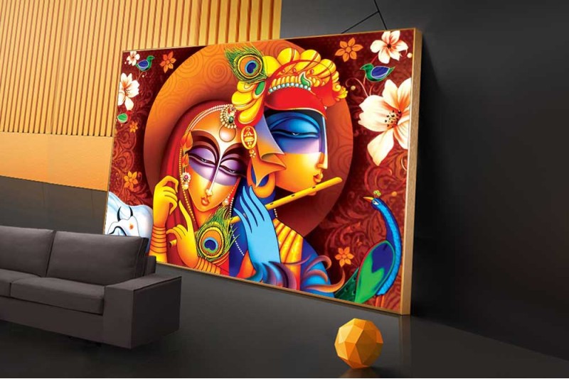 001 Beautiful Radha Krishna Painting for Living Room CA15L