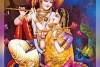 Beautiful radha krishna painting vastu on canvas ca29